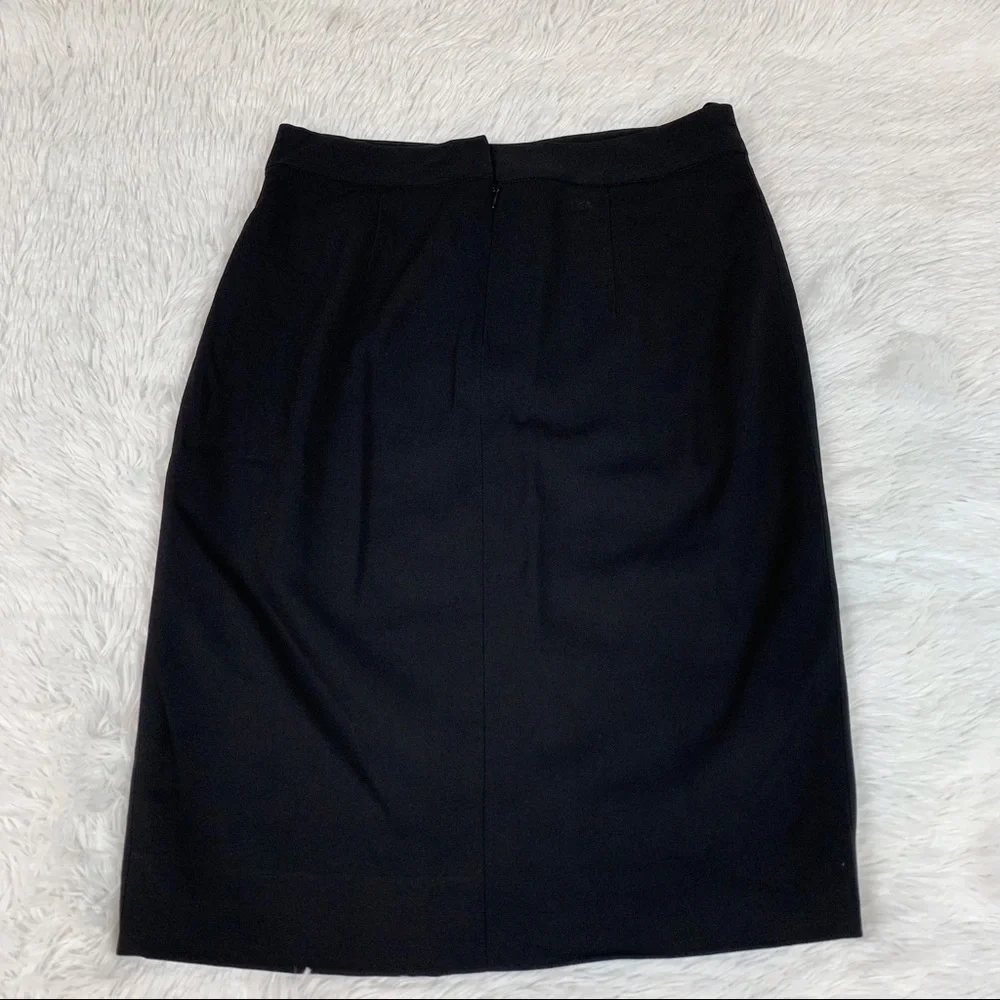 L'Agence slit front straight pencil Skirt‎ Black Patch Pockets
